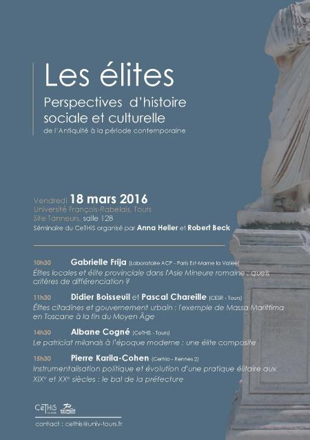 affiche séminaire Elites