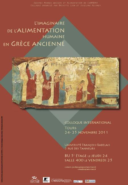 affiche colloque Imaginaire de l'alimentation humaine dans le Grèce ancienne