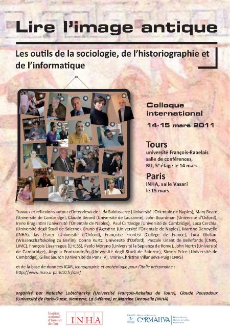 Affiche colloque Lire l'image antique